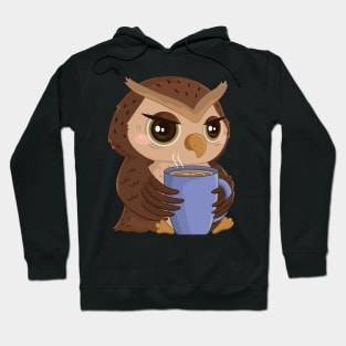 Cute Coffee Owl Hoodie